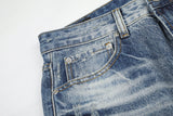 DAXUEN light blue distressed wide-leg jeans
