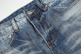DAXUEN light blue distressed wide-leg jeans