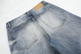 DAXUEN light blue distressed wide-leg jeans