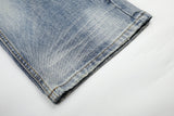 DAXUEN light blue distressed wide-leg jeans