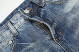 DAXUEN light blue distressed wide-leg jeans
