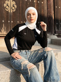 DAXUEN faded light blue distressed wide-leg jeans — model photo