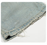 DAXUEN faded light blue distressed wide-leg jeans