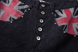DAXUEN faded light blue polka dot denim shirt