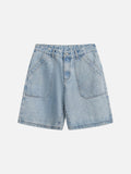 DAXUEN light blue faded denim shorts