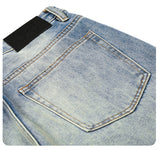 DAXUEN light blue faded distressed straight-leg jeans