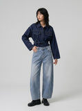 DAXUEN Light blue wide-leg denim jeans — model photo