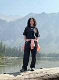 DAXUEN Oversized short-sleeve t-shirt with faded effect — model photo