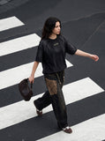 DAXUEN Oversized short-sleeve t-shirt with faded effect — model photo