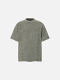 DAXUEN Faded olive green and charcoal grey t-shirt with ribbed texture