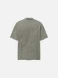 DAXUEN Faded olive green and charcoal grey t-shirt with ribbed texture