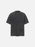DAXUEN Faded olive green and charcoal grey t-shirt with ribbed texture