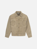 DAXUEN faded olive workwear denim jacket