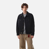 DAXUEN faded olive workwear denim jacket