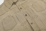 DAXUEN faded olive workwear denim jacket