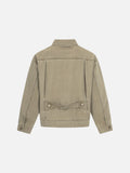 DAXUEN faded olive workwear denim jacket