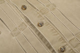DAXUEN faded olive workwear denim jacket
