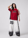 DAXUEN faded ombre wide-leg denim pants — model photo