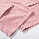 DAXUEN faded pink wide-leg pants with pockets