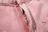 DAXUEN faded pink wide-leg pants with pockets