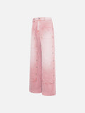 DAXUEN faded pink wide-leg pants with pockets