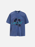 DAXUEN faded oversized pixelated graphic tee