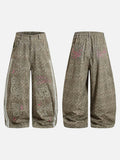 DAXUEN Faded polka dot wide leg pants with musical embroidery