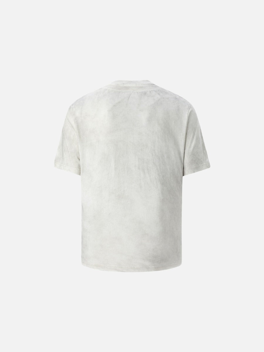 DAXUEN Faded text graphic short-sleeved T-shirt