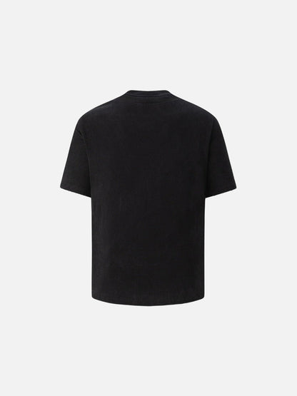 DAXUEN Faded text graphic short-sleeved T-shirt