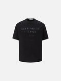 DAXUEN Faded text graphic short-sleeved T-shirt