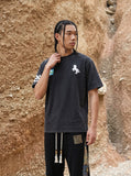 DAXUEN Faded Unicorn Crew Neck T-Shirt | DAXUEN — model photo