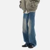 DAXUEN faded vintage blue wide-leg jeans