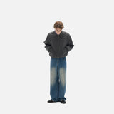 DAXUEN faded vintage blue wide-leg jeans