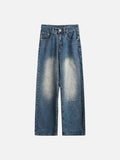 DAXUEN faded vintage blue wide-leg jeans
