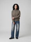 DAXUEN faded vintage blue wide-leg jeans — model photo