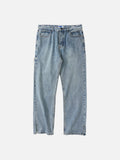 DAXUEN Faded vintage straight-leg denim jeans for men