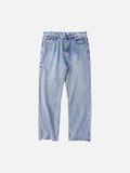 DAXUEN Faded vintage straight-leg denim jeans for men