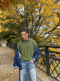 DAXUEN Pair of loose-fit wide-leg denim jeans in medium blue wash — model photo