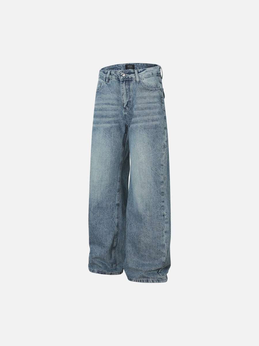 DAXUEN Faded wide-leg denim jeans