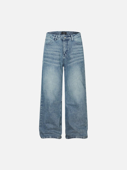 DAXUEN Faded wide-leg denim jeans