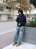 DAXUEN faded-wide-leg-denim-jeans-trousers — model photo
