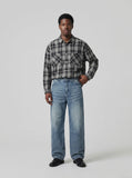 DAXUEN faded-wide-leg-denim-jeans-trousers — model photo