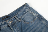 DAXUEN light blue faded wide-leg denim jeans