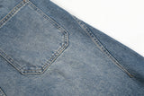DAXUEN light blue faded wide-leg denim jeans