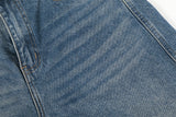 DAXUEN light blue faded wide-leg denim jeans