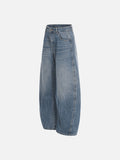 DAXUEN light blue faded wide-leg denim jeans