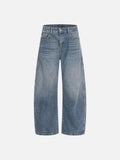 DAXUEN light blue faded wide-leg denim jeans