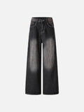 DAXUEN Faded wide-leg denim trousers with contrasting stitching
