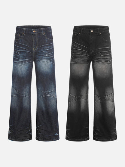 DAXUEN Faded wide-leg jeans in washed denim finishes