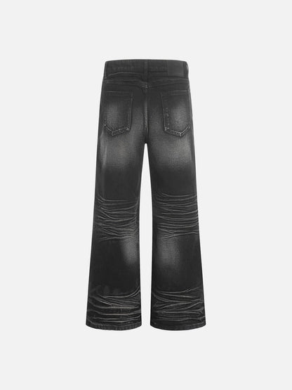 DAXUEN Faded wide-leg jeans in washed denim finishes